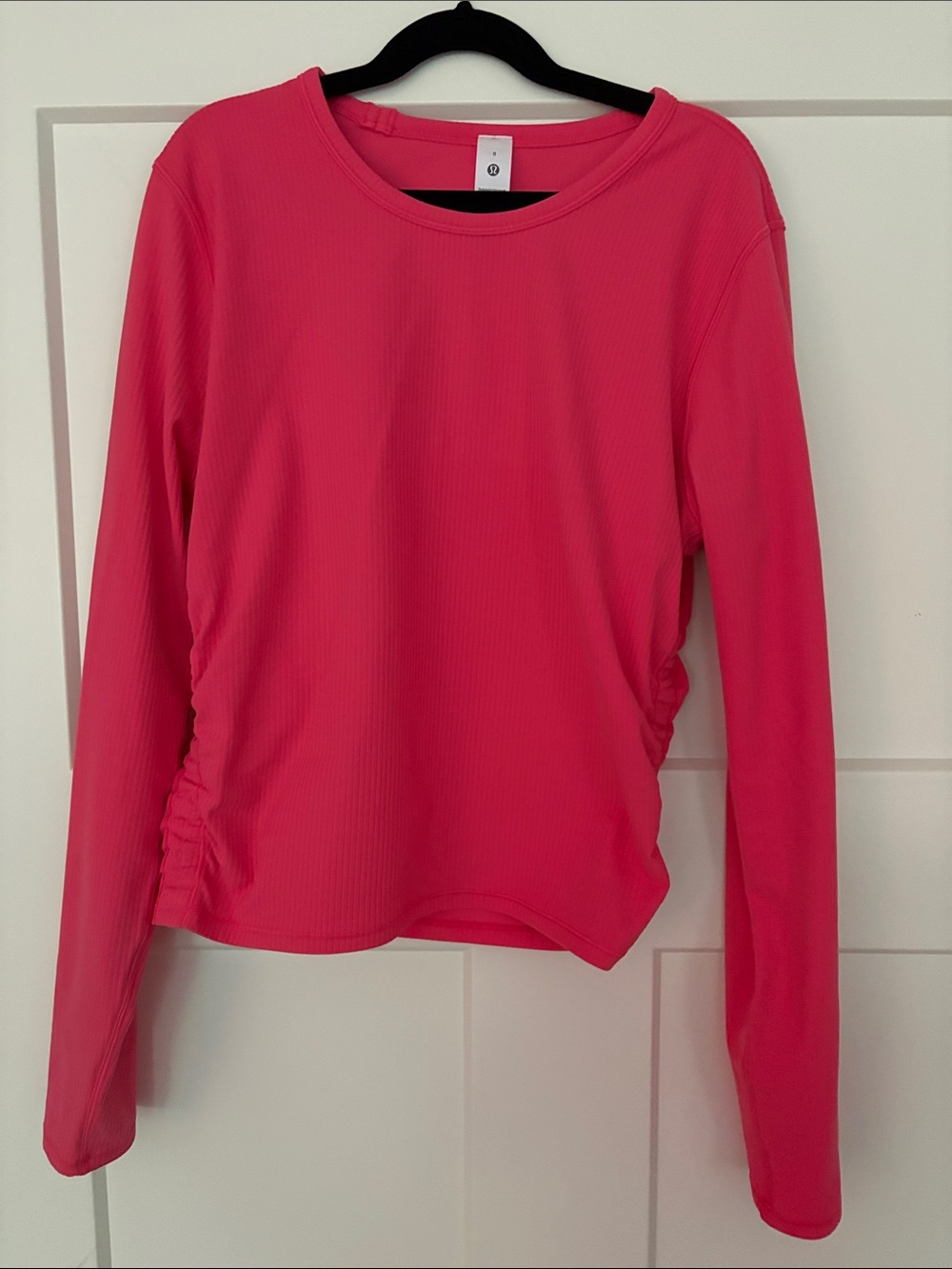 Lululemon Women’s Long Sleeve Crewneck Top — coral pink